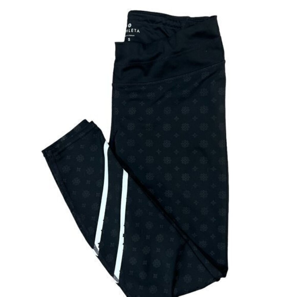 ATHLETA Womens Black Athletic Leggings‎ Size Small RN# 54023 Soft
